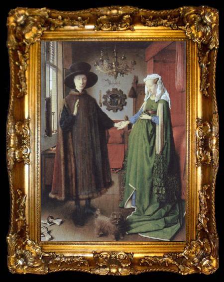 framed  Jan Van Eyck Portrait of Giovanni Arnolfini and His Wife, ta009-2